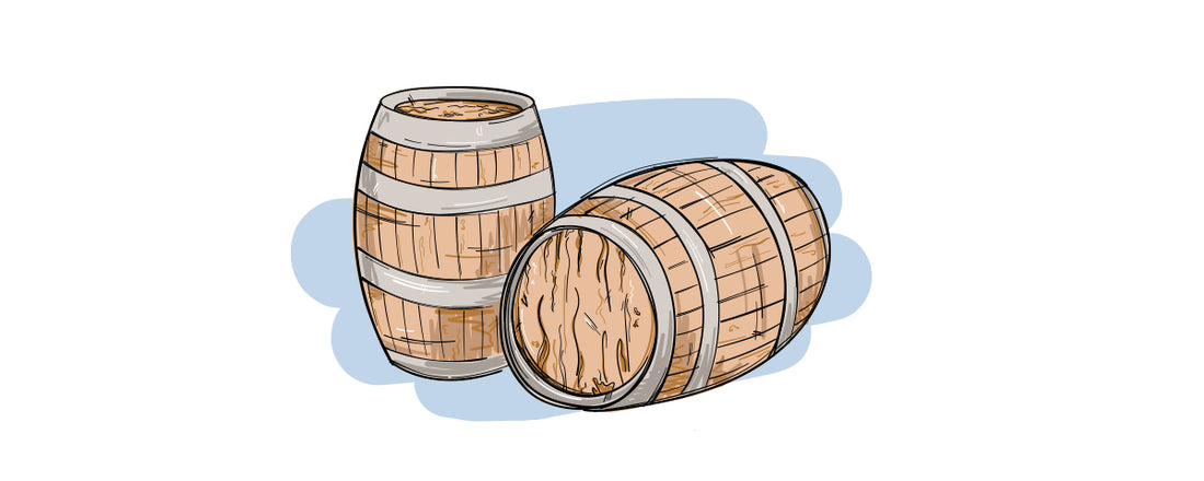 Illustrierte Inge und der Honigbär Ingredients Gin NO. 225 Barrel Aged Gin Fass