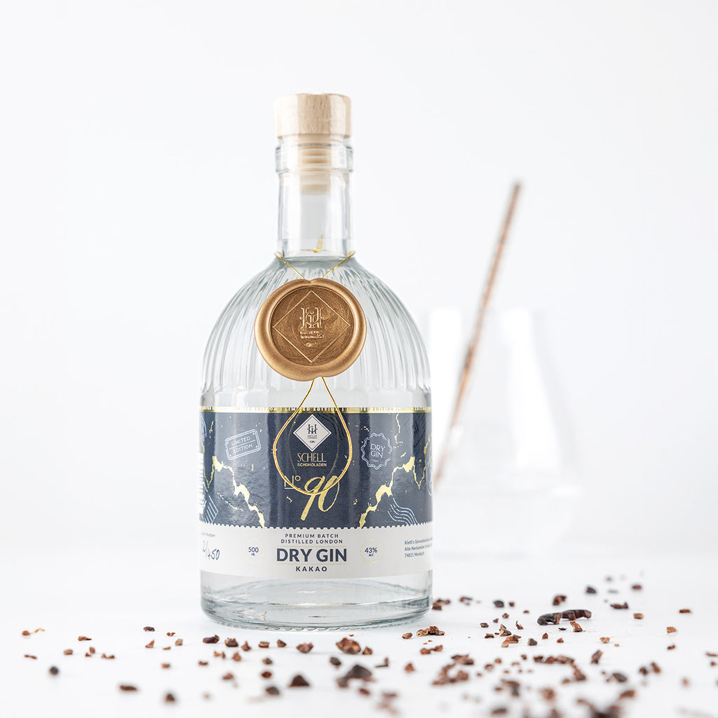 Gin No. 90 – Kakao: Handgemachter regionaler Premium-Gin aus Mosbach, hergestellt mit hochwertigen Zutaten und feinen Kakaonoten.