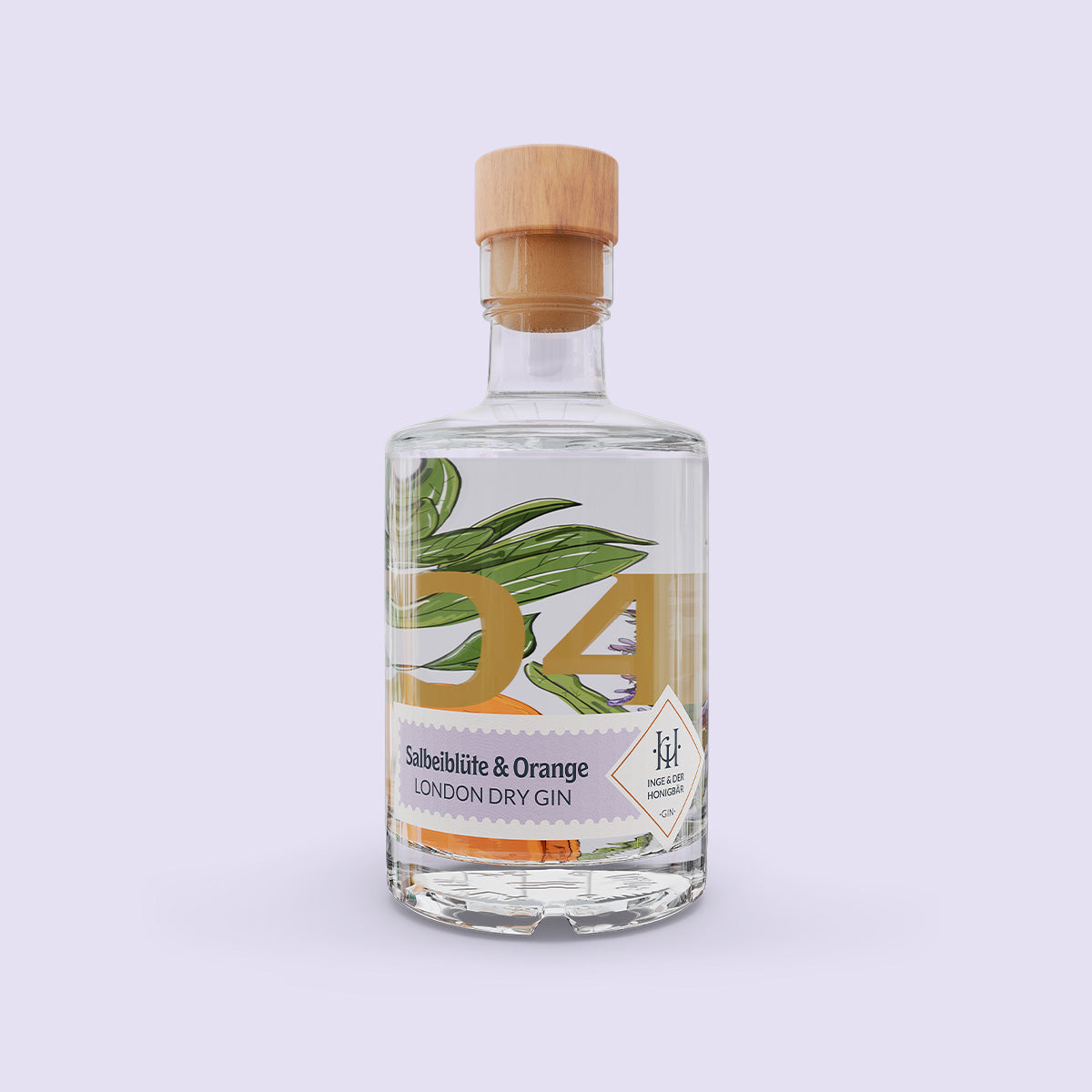 Inge und der Honigbär Salbeiblüte & Orange – Gin NO. 04 50 ml Flasche