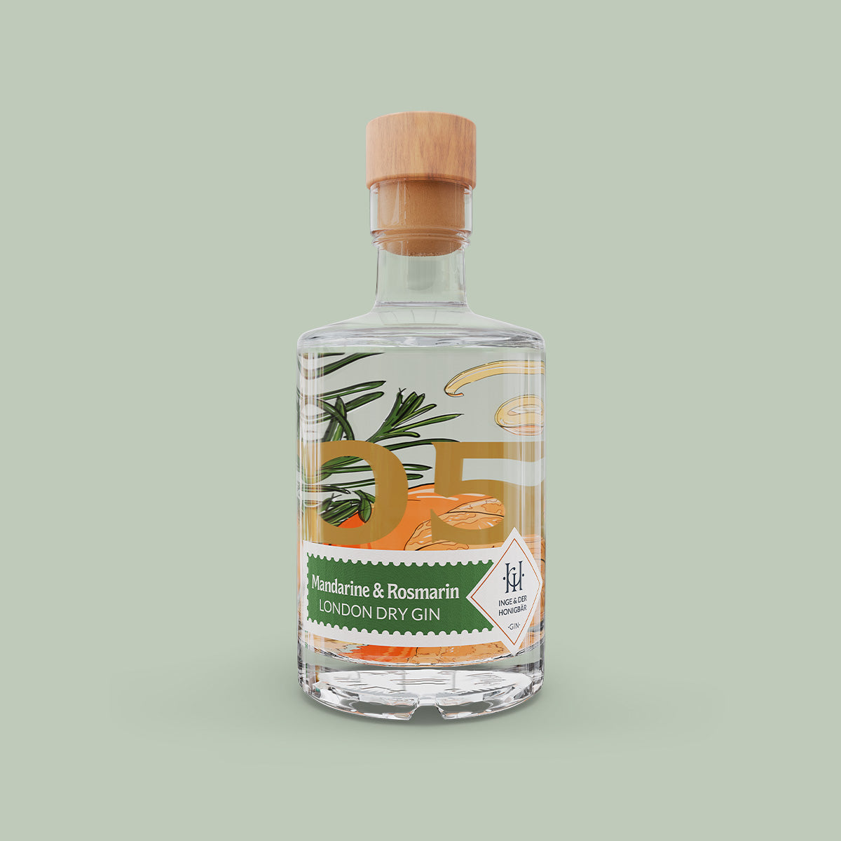 Inge und der Honigbär Mandarine & Rosmarin – Gin NO. 05 50 ml Flasche