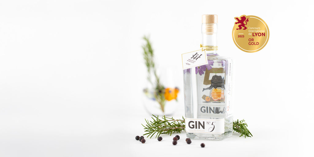 Concours International de Lyon Gold Auszeichnung für den Inge und der Honigbaer Gin No. 5
