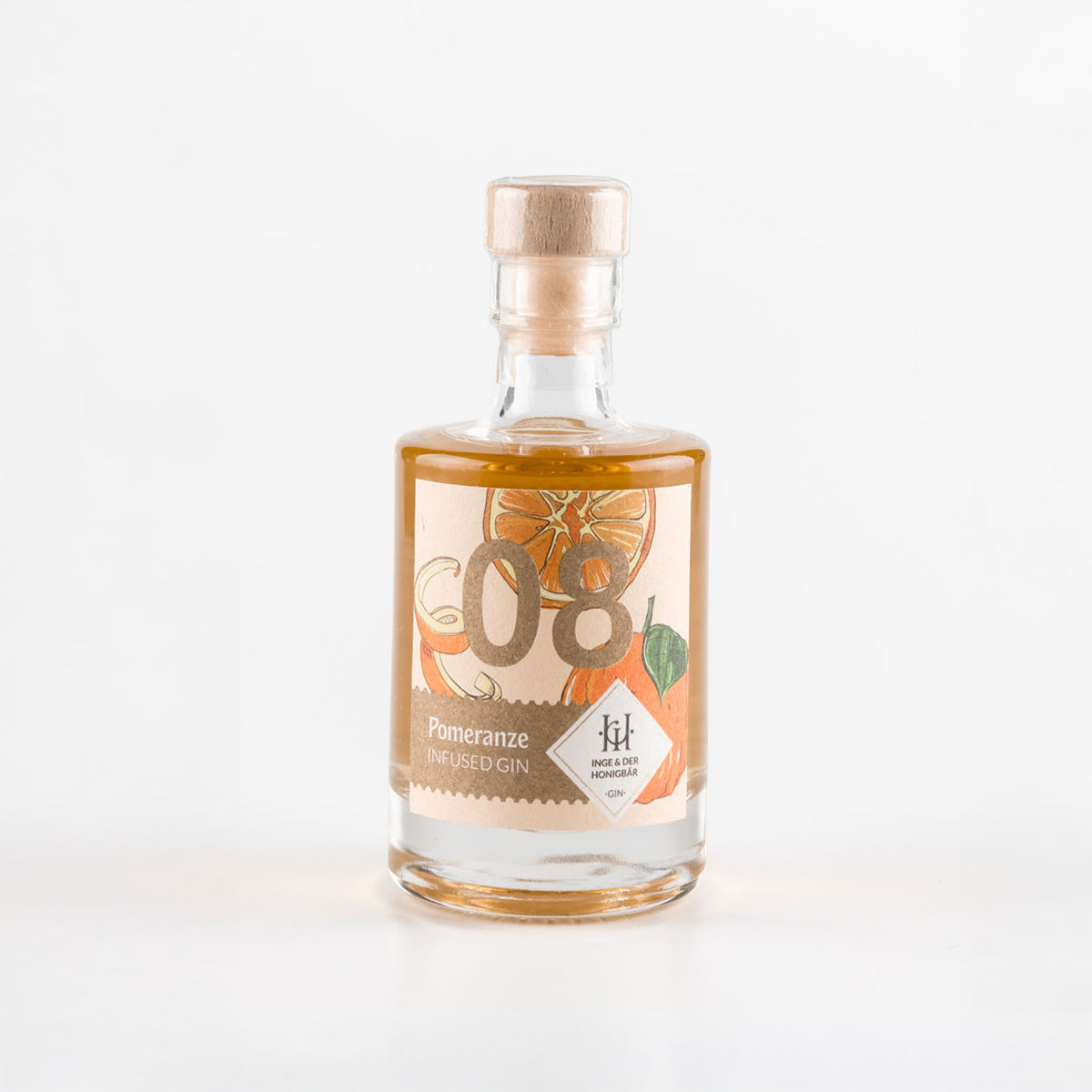 Inge und der Honigbär Pomeranze – Gin NO. 08 50 ml Flasche