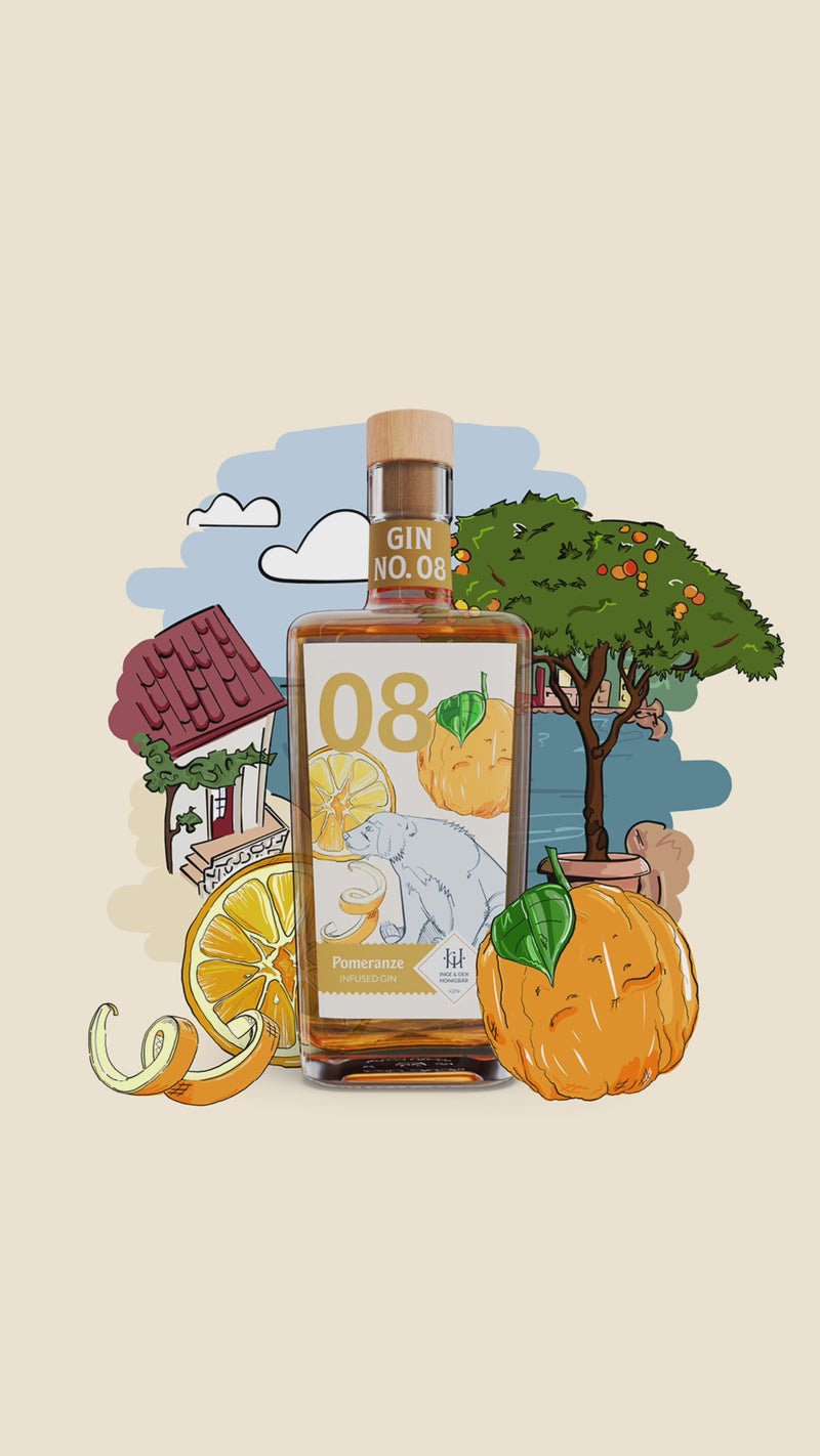 Trinkempfehlung Inge und der Honigbär Gin NO. 08